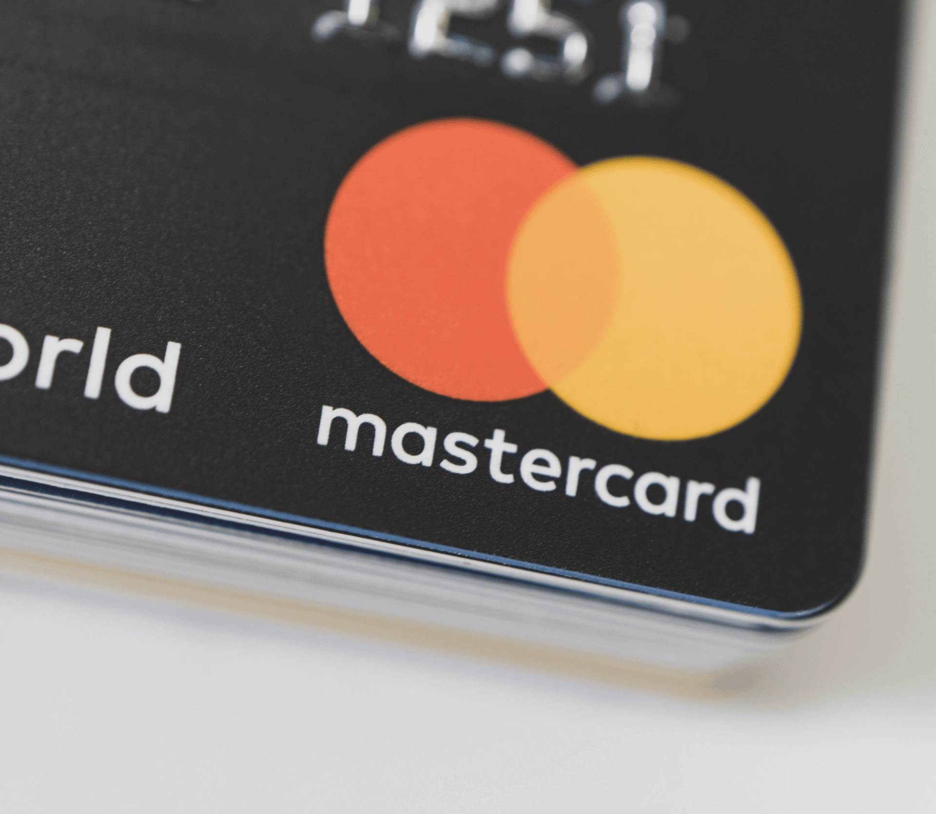 Payment Credit Card with Mastercard logo