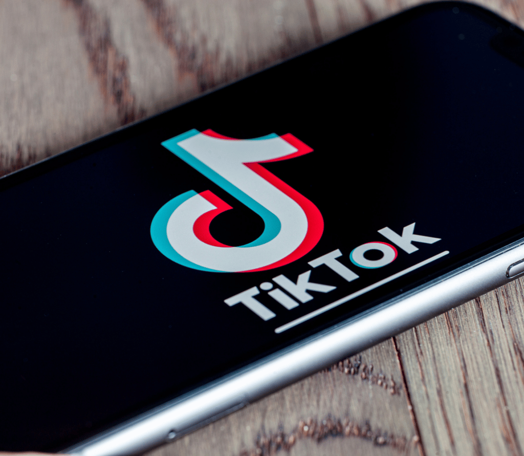 TikTok logo on a smart phone representing social media app's creator monetization tools