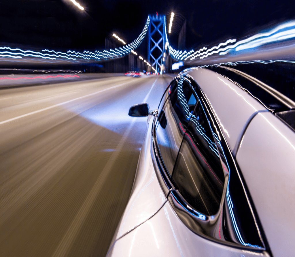 Autonomy 1920 x 1670 Tesla driving across Golden Gate bridge at night