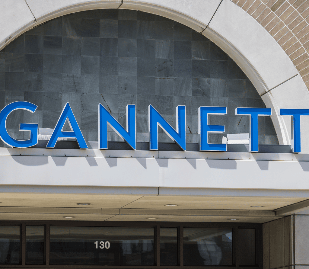 Gannett logo on a building