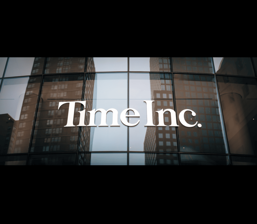 TIME logo on New York Headquarters building