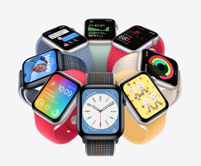 A collection of different Apple watches