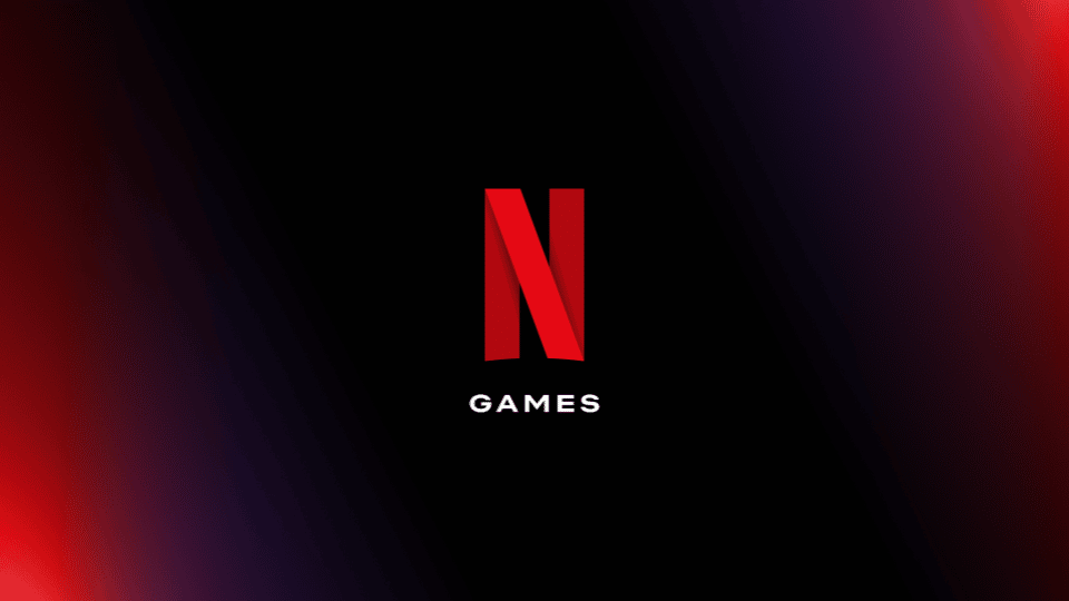 Netflix Games logo on black and red background