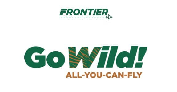 Frontier logo above the brand for their new Go Wild! airline subscription