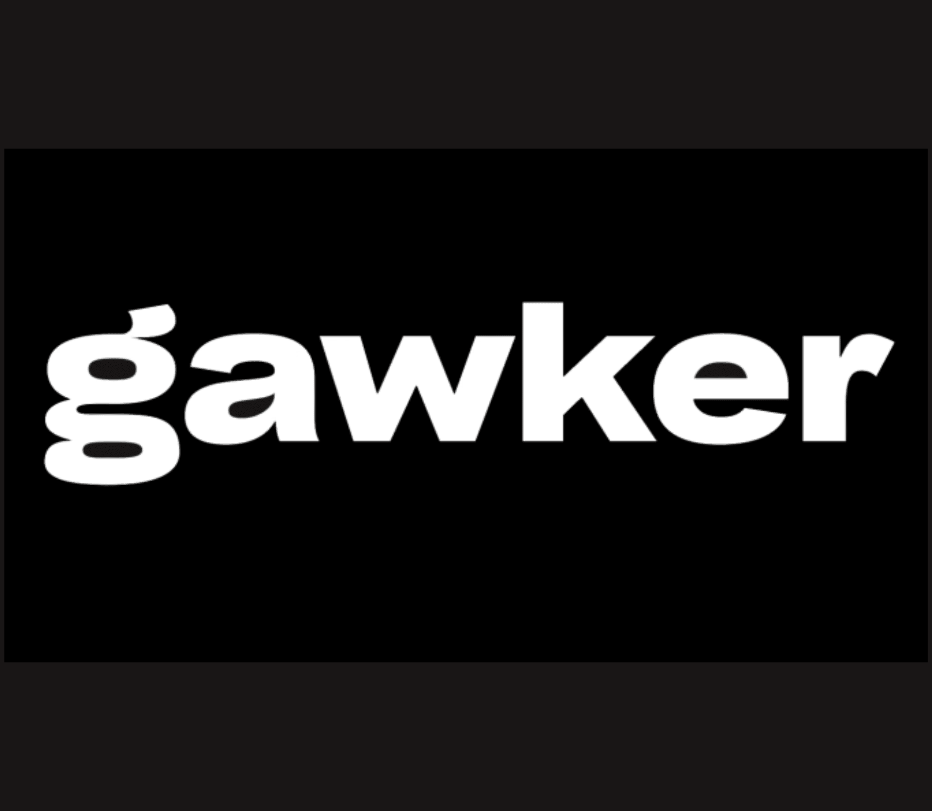 Gawker logo (white text on black background)