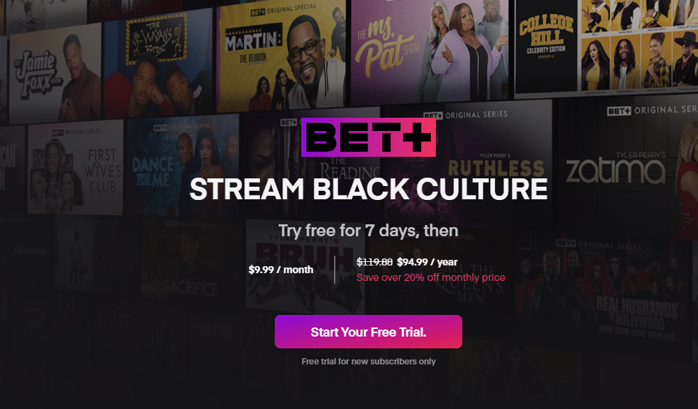 BET+ is available for $9.99 a month or $94.99 a year. It will launch an ad-supported tier in June 2023.