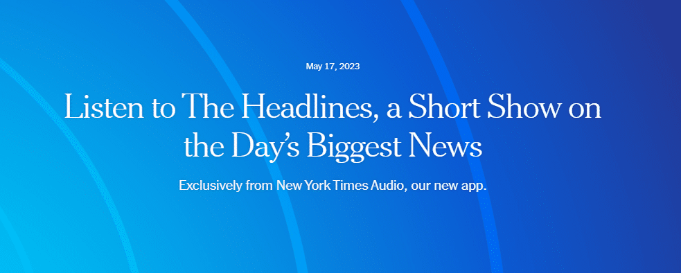 Graphic: Listen to The Headlines, a Short Show on the Day's Biggest News