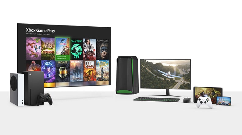 Microsoft Xbox Game Pass can be played on a console or a PC.