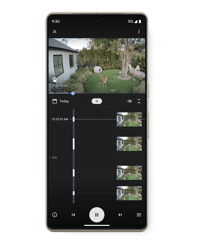 Screenshot of Google Nest Aware