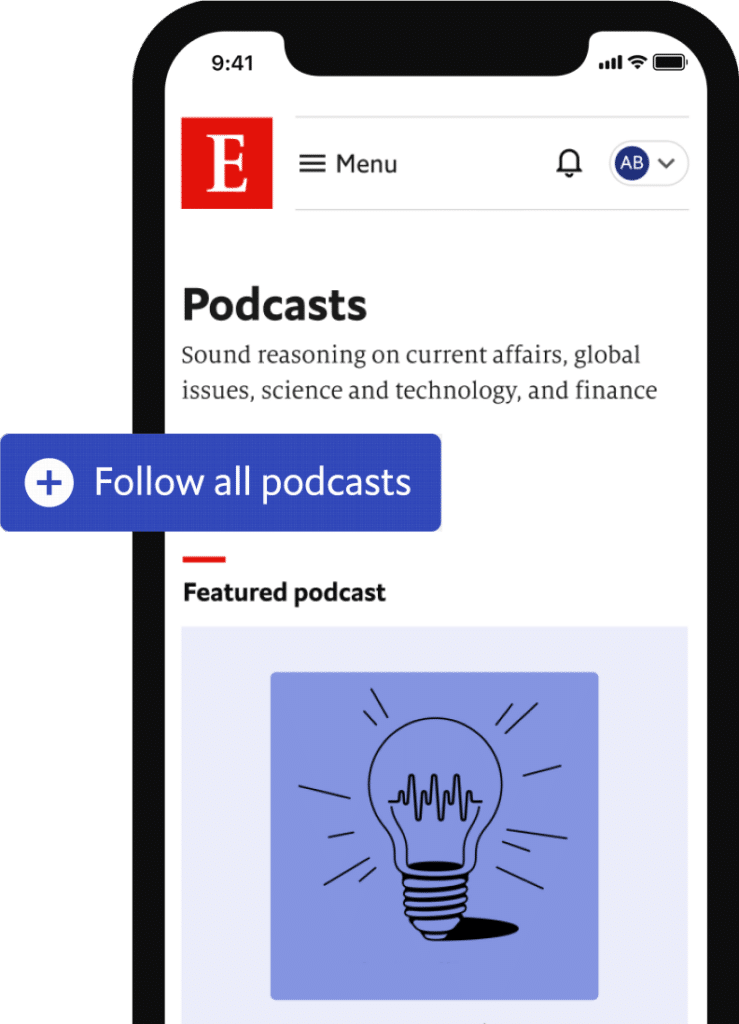 Screenshot of The Economist Podcasts+