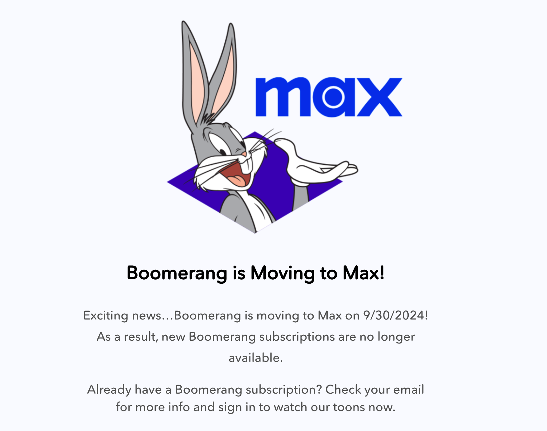 Warner Bros. Discovery to Shut Down Boomerang Streaming Service on